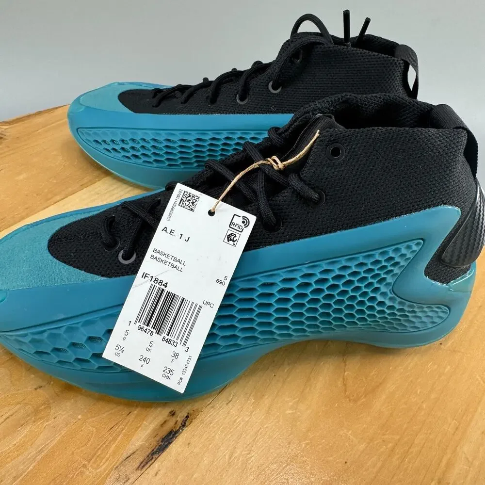 Mens 5.5 / Womens 6.5 -‎ Adidas AE 1 Shoes New Wave Blue Basketball Edwards